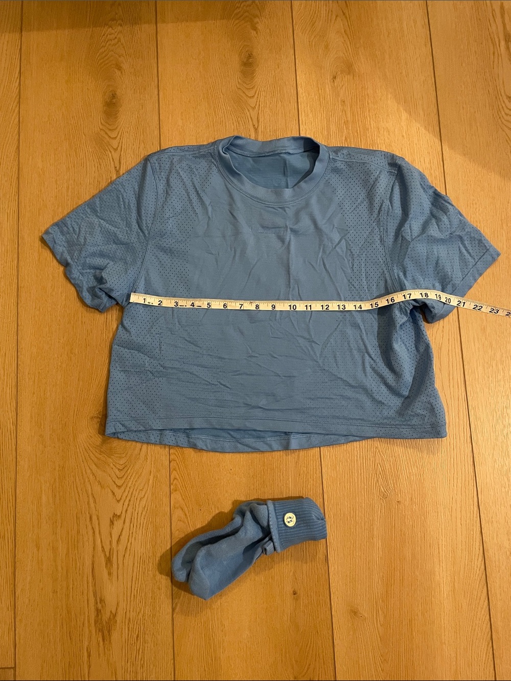 lululemon athletica Kids Light Blue Short Sleeve Performance Tee